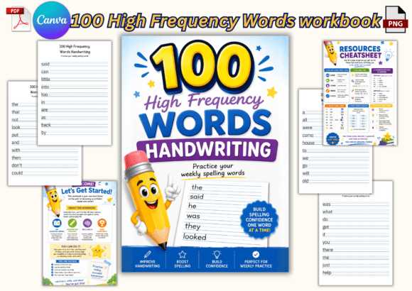 100 High Frequency Words Handwriting