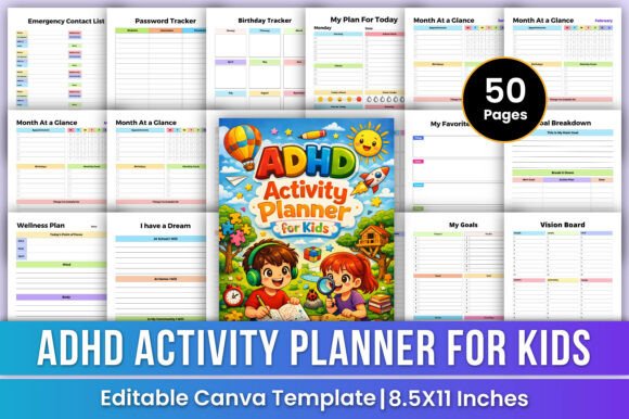 ADHD Activity Book for Kids Canva