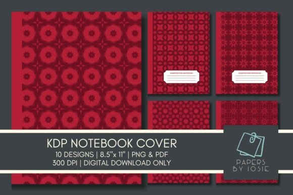 All Red Geometric KDP Notebook Cover: A Must-Have for Your KDP Business