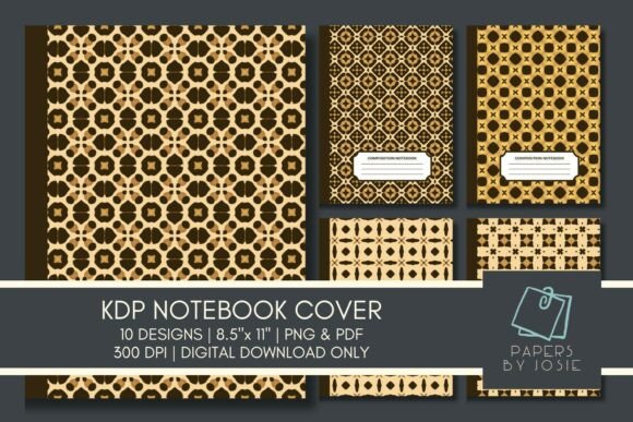 Brown Geometric KDP Notebook Cover: A Versatile Tool for Content Creators and Entrepreneurs