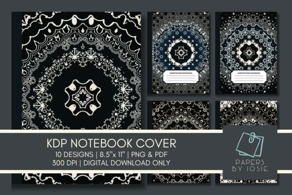 Classic Black Mandala KDP Botebook Cover: A Stylish and Functional Choice for Your KDP Business