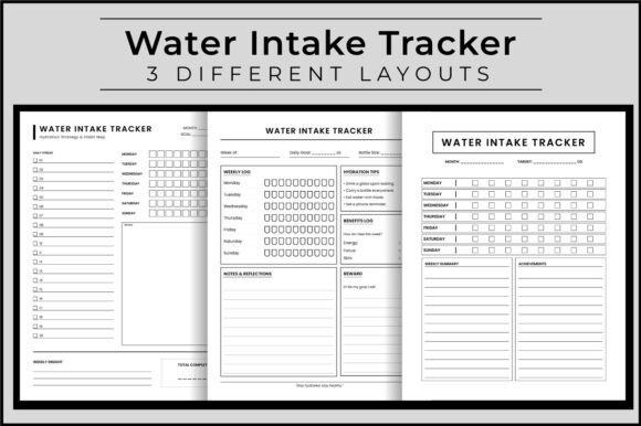 Daily Water Intake Hydration Log