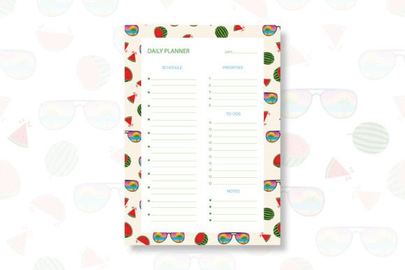 Enhance Your Productivity with a Daily Planner Template with Summer Theme
