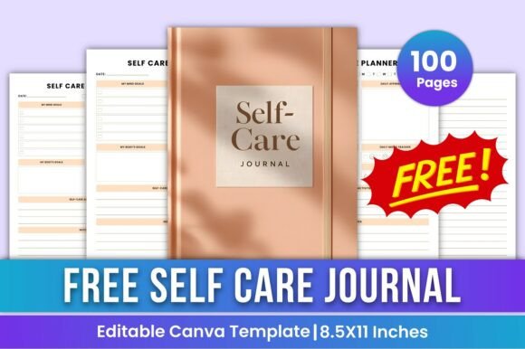 Free Self-Care Journal Canva Interiors