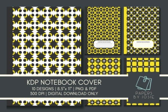 Yellow Geometric KDP Notebook Cover