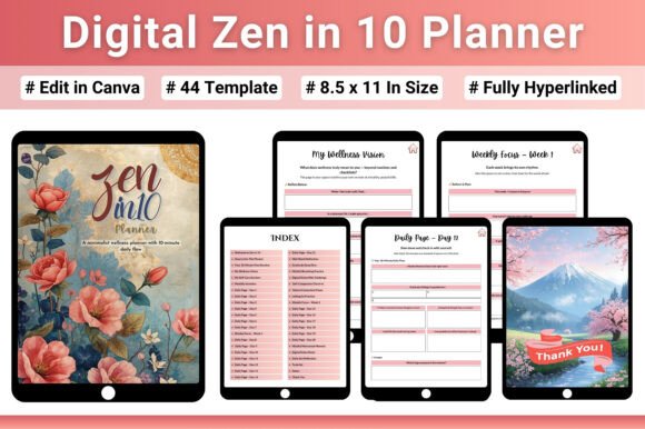 Zen in 10 Digital Planner: A Mindful Approach to Daily Wellness